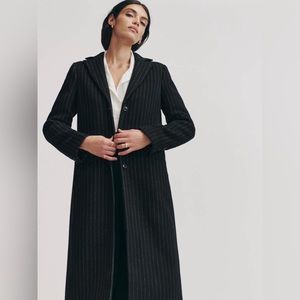 NWT Reformation Wayne Coat in Pinstripe